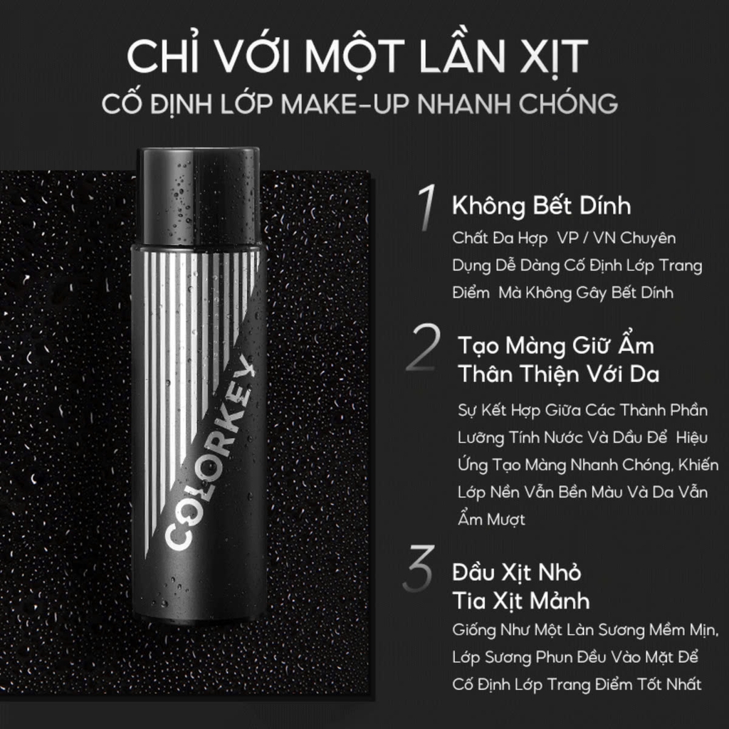 Xịt Khoá Định Đình Lớp Trang Điểm Colorkey Airy Matte Setting Spray 100ml