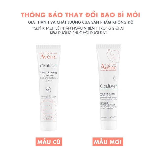 (Hàng công ty) Kem Dưỡng Phục Hồi Da Avene Cicalfate Repair 40ml