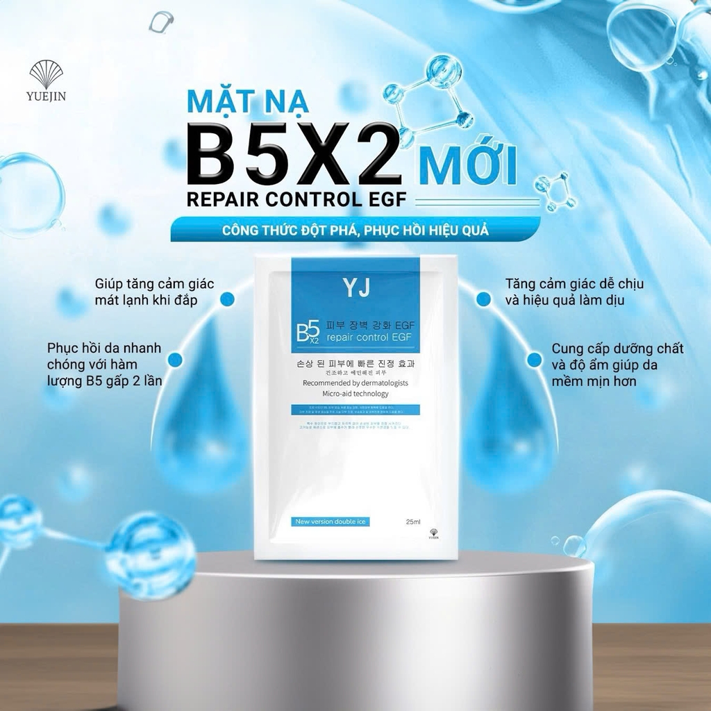 Mặt nạ dưỡng ẩm, phục hồi da Yuejin B5 Repair Control Egf 25ml