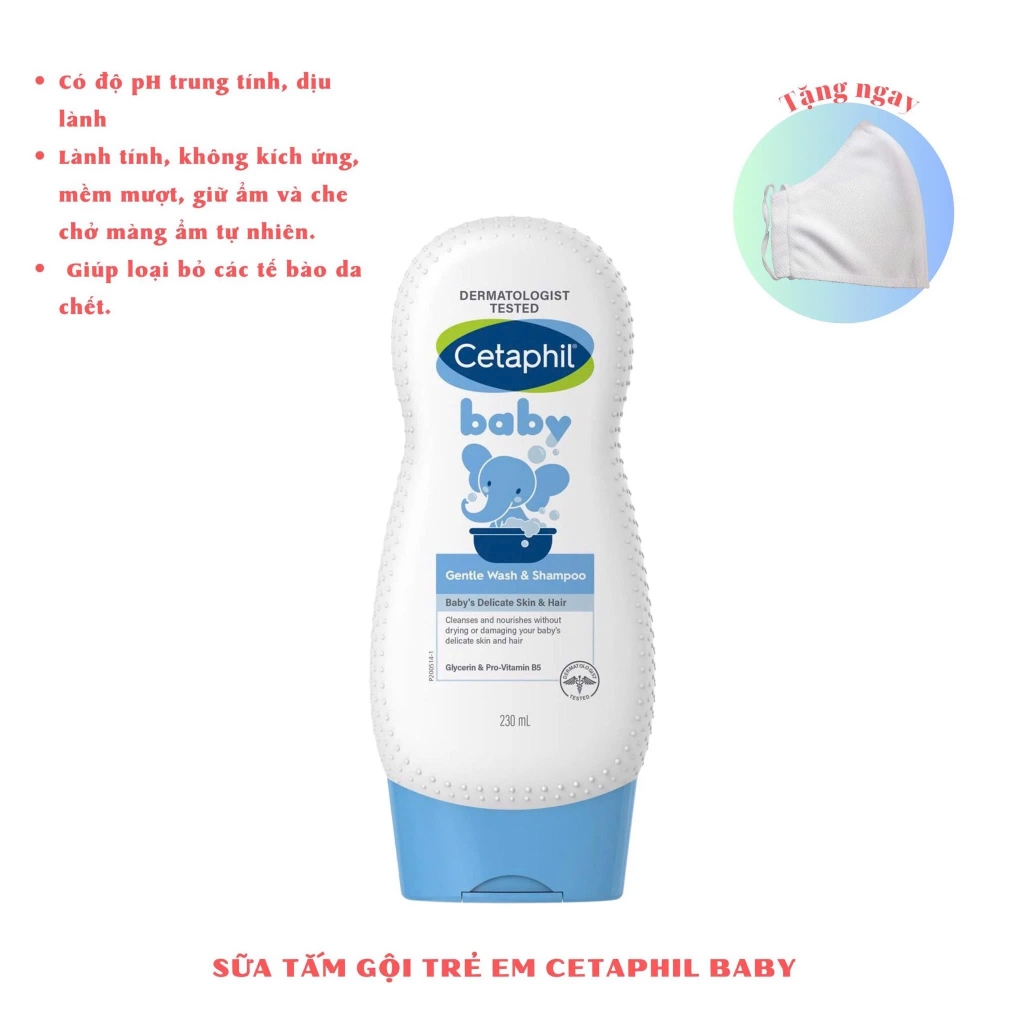Sữa Tắm Gội 2 In 1 Cho Bé Cetaphil Baby Gentle Wash & Shampoo 230ml