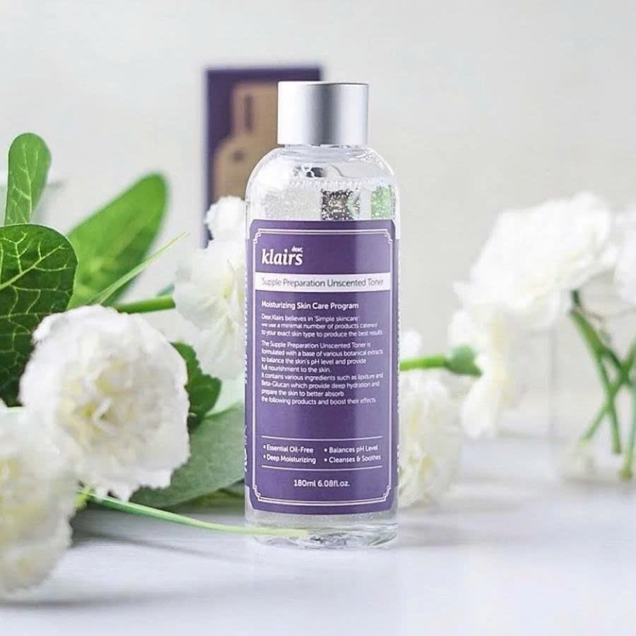 Nước Hoa Hồng Không Mùi Dưỡng Ẩm, Làm Dịu Da Klairs Supple Preparation Unscented Toner 180ml