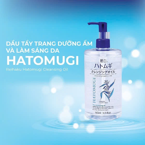 Dầu Tẩy Trang Hatomugi Ý Dĩ Dưỡng Ẩm, Làm Sáng Da The Cleansing Oil 500ml