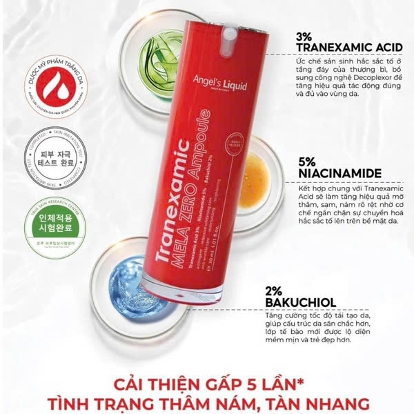 Tinh Chất Giảm Thâm Nám Chuyên Biệt Angel's Liquid Tranexamic Mela Zero Ampoule 30ml