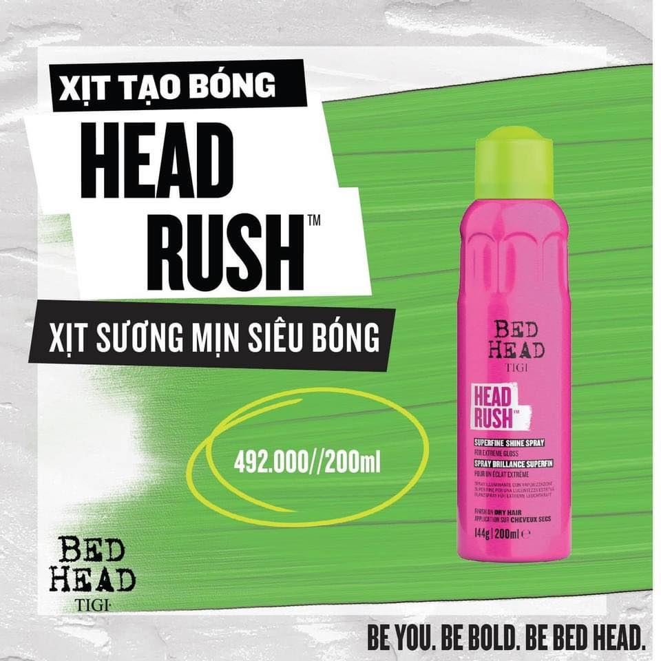 Headrush Shine Hair Spray for Smooth Shiny Hair | Bed Head