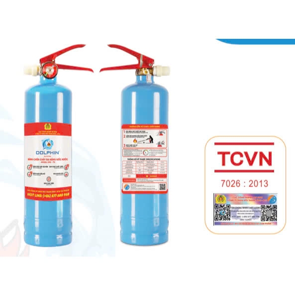 Bình chữa cháy Dolphin 1L vỏ thép
