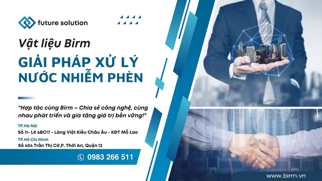Giải pháp xử lý nước nhiễm phèn, sắt với vật liệu lọc Birm Việt Nam