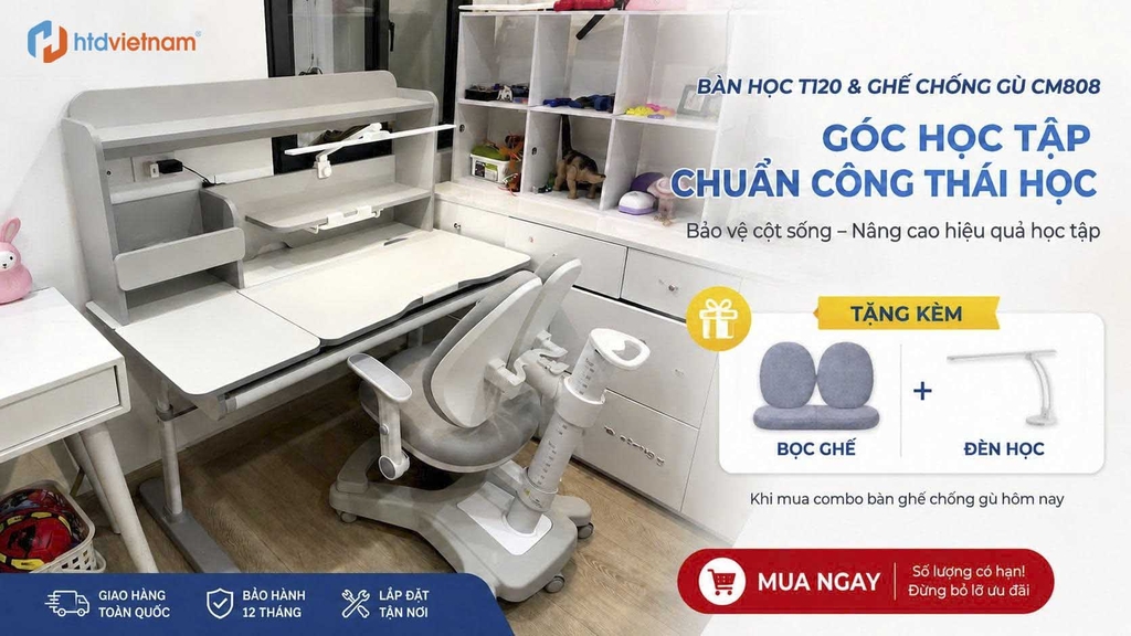 bộ bàn học sinh thông minh t120-cm808