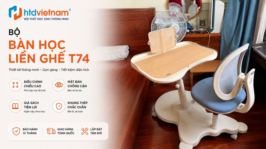 bộ bàn học sinh thông minh t74