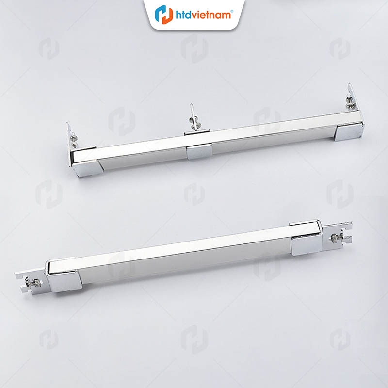 Bộ thanh inox hộp chữ nhật hoàn chỉnh tích hợp cốc đỡ hai đầu HTD Vietnam