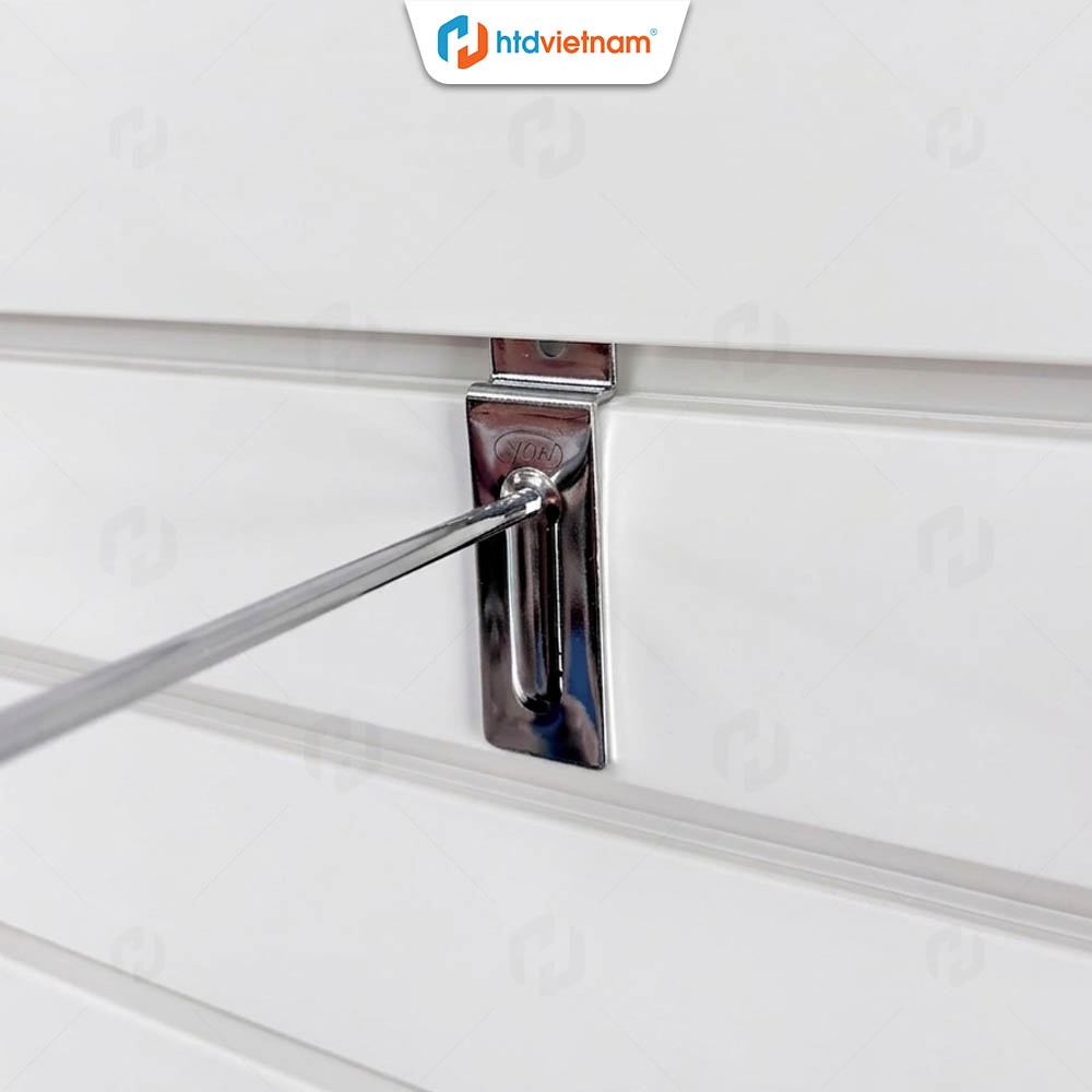 Chi tiết chân đế cài rãnh inox của móc treo phụ kiện K06
