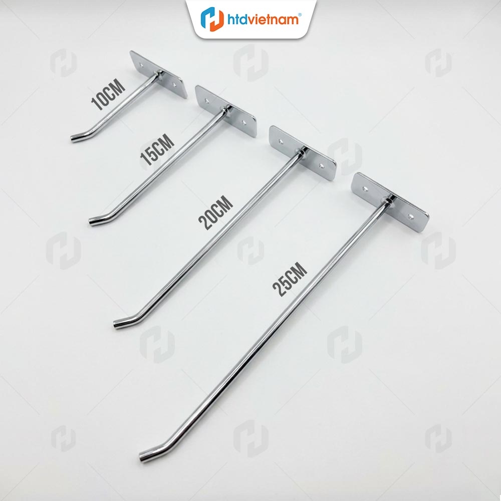 Móc treo đơn MT-T013 với bốn chiều dài 10, 15, 20 và 25 cm