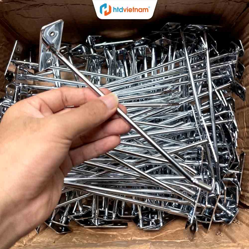 Ảnh thực tế móc treo đơn MT-T013 với bản đế hai lỗ bắt vít và thân móc dài