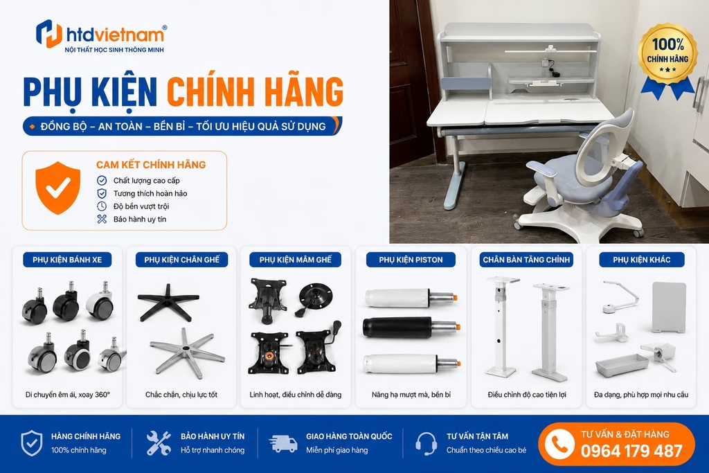 phụ kiện ghế học sinh chính hãng