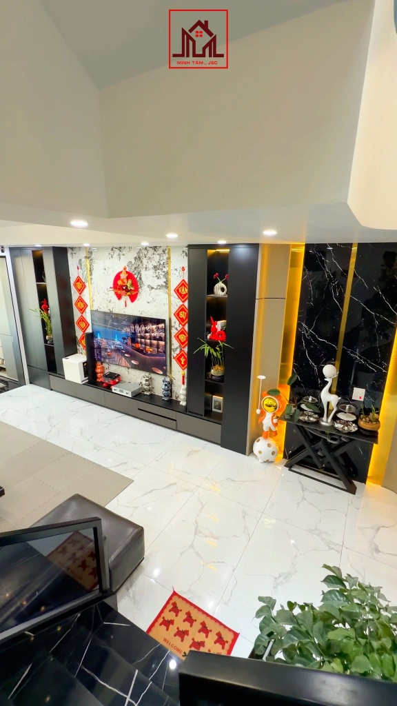Thi công nội thất phòng khách nhà phố tại Lào Cai