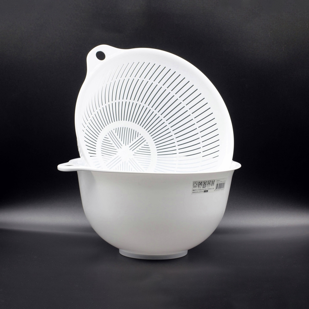 Bộ chậu rổ 1.5L màu trắng hàng Nhật