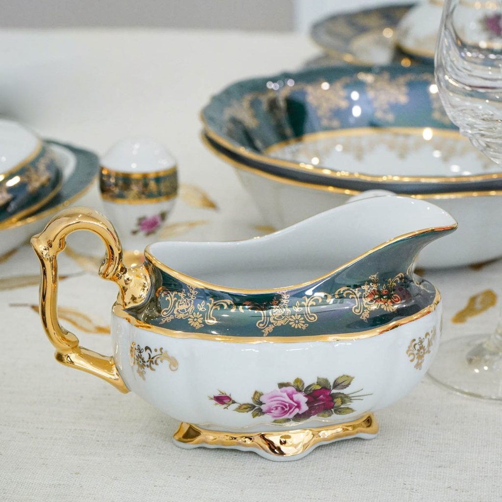 Bộ đồ ăn xanh hoa hồng ZL CE