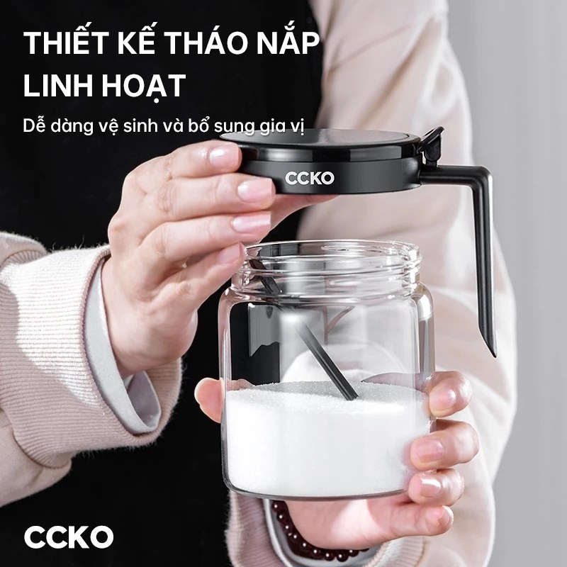 Bộ gia vị CCKO 3 món thủy tinh CK9984