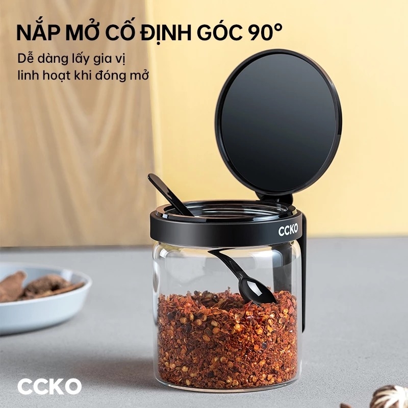 Bộ gia vị CCKO 3 món thủy tinh CK9984