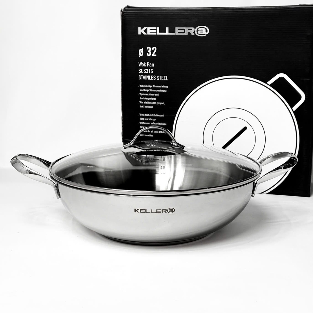 Chảo xào đa năng KELLER WOK PAN 32cm