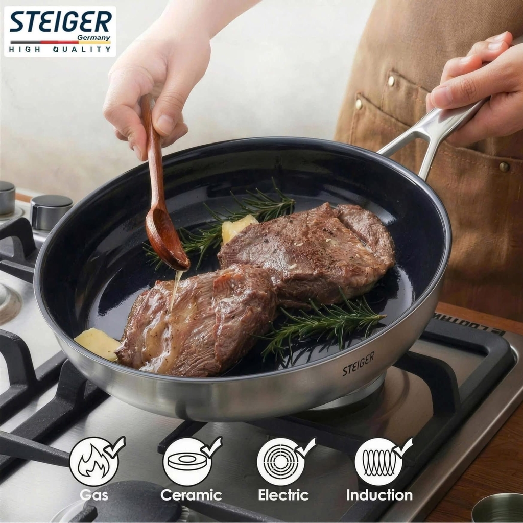 Chảo rán chống dính STEIGER TitanPro
