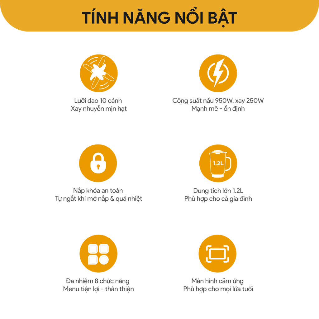 Máy làm sữa hạt đa năng BlueStone SMB-7331 (1.2L)