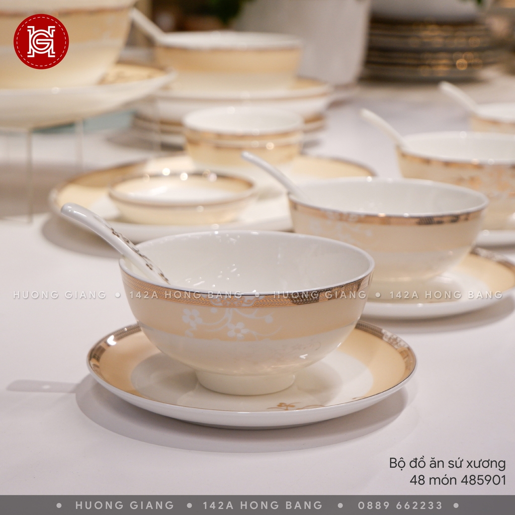 Bộ đồ ăn sứ xương 48 món 485901