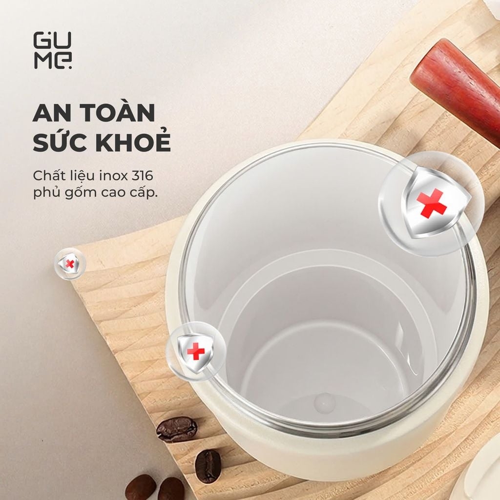 Bình giữ nhiệt inox 316 phủ gốm Gume 735ml