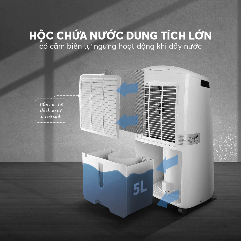 Máy hút ẩm không khí Elmich 20L DE3923