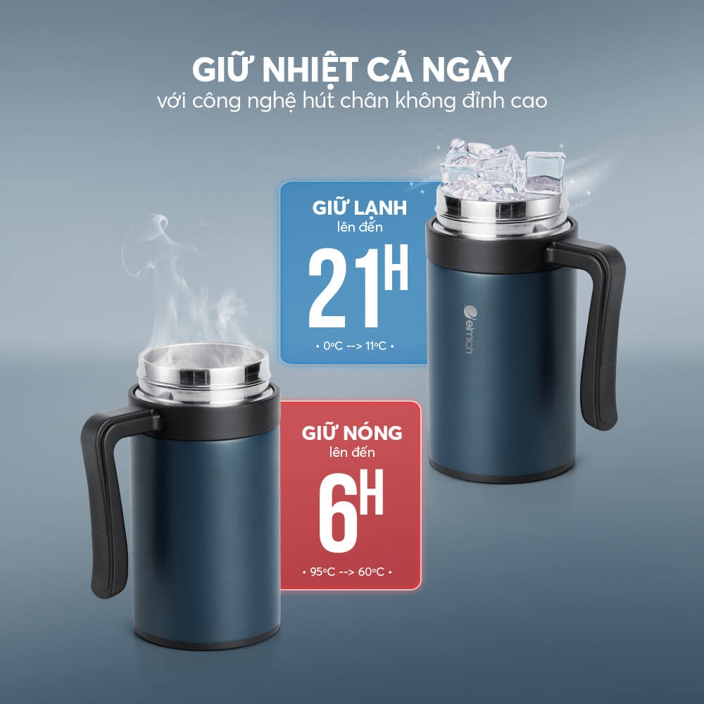 Cốc giữ nhiệt inox 304 Elmich EL8329 dung tích 450ml