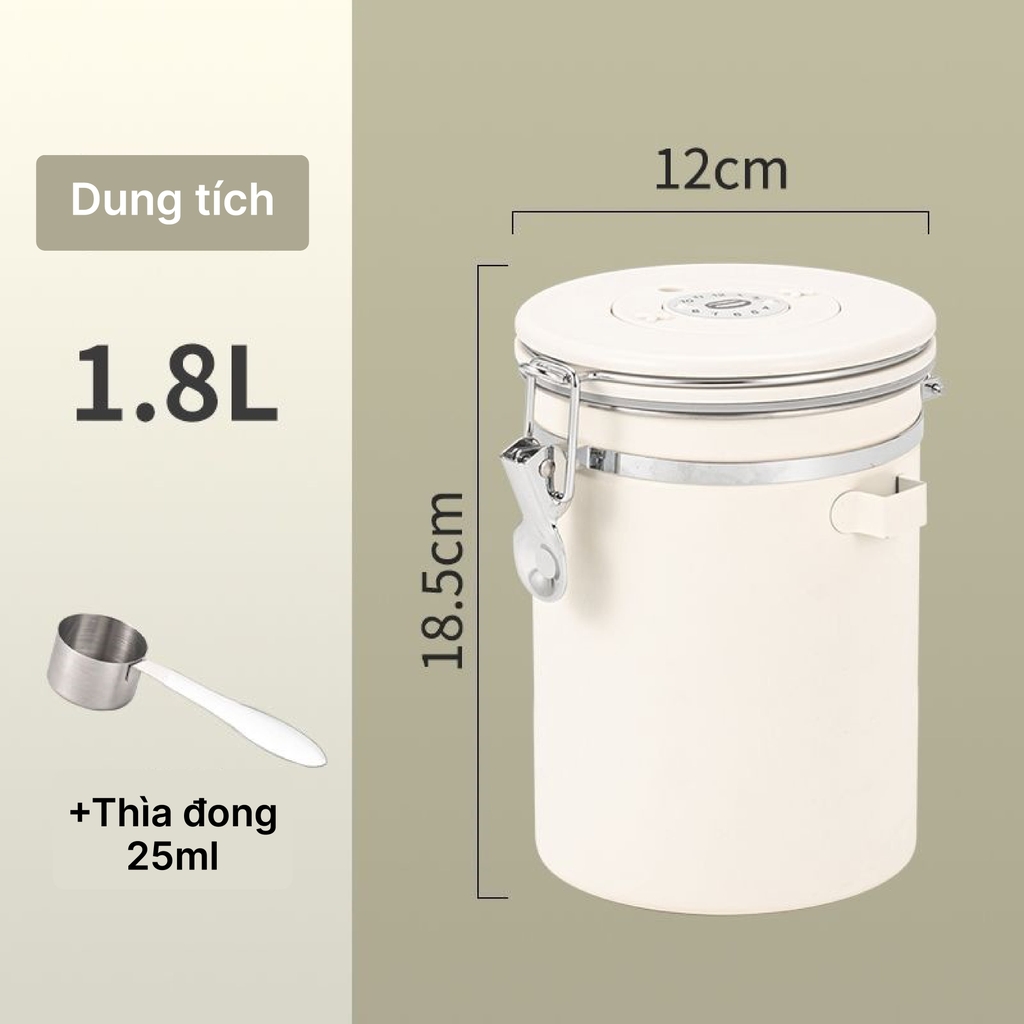 Hũ đựng TP thép không gỉ 304 trắng sữa
