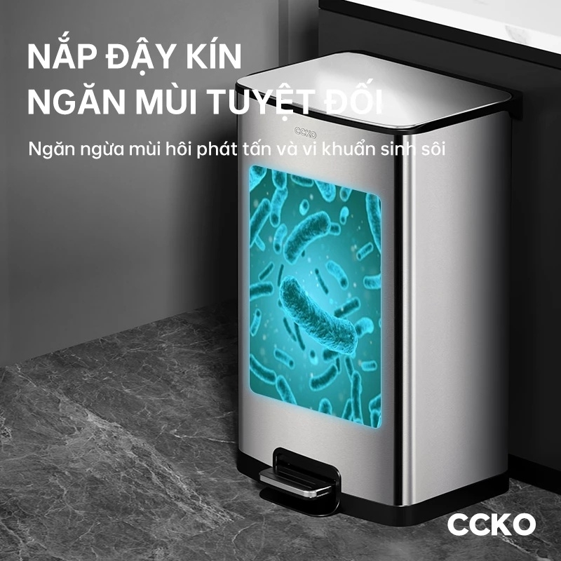 Thùng rác đạp chân inox CCKO 12L CK8860