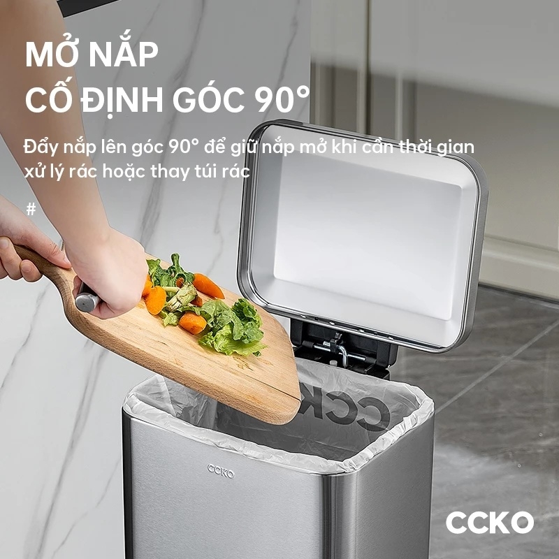 Thùng rác đạp chân inox CCKO 12L CK8860