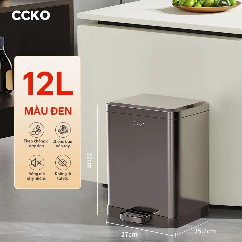 Thùng rác đạp chân inox CCKO 12L CK8860