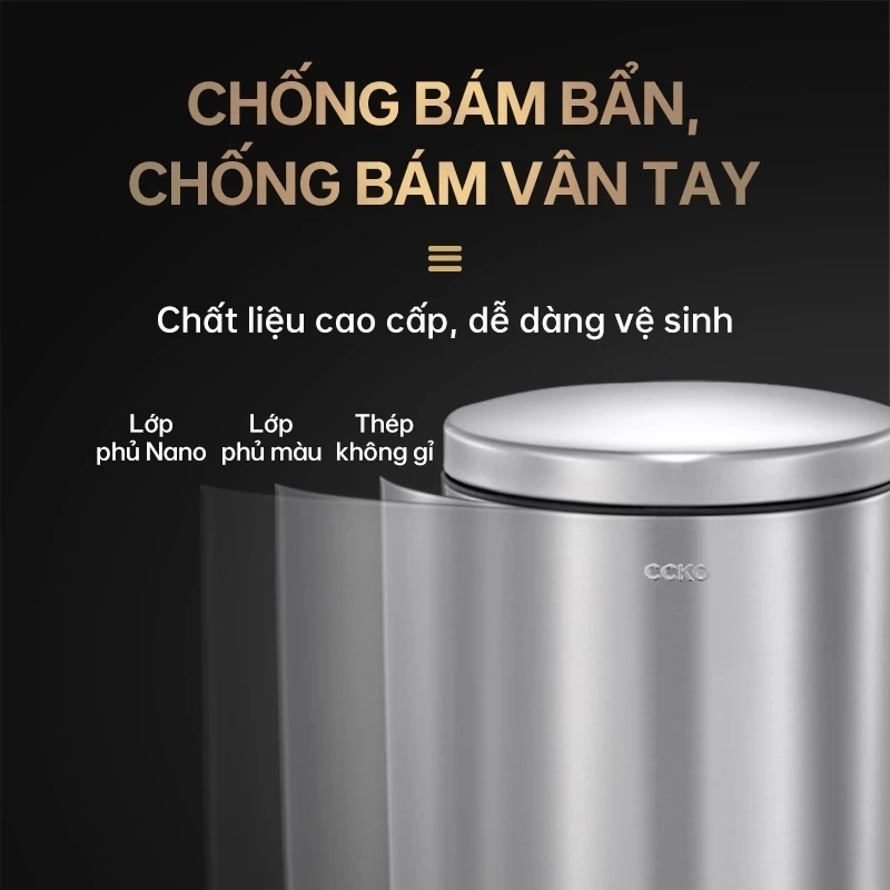 Thùng rác đạp chân inox CCKO CK9937