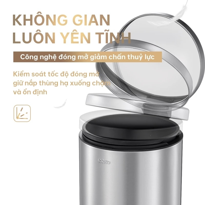 Thùng rác đạp chân inox CCKO CK9937