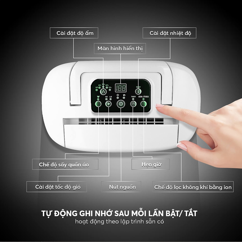 Máy hút ẩm không khí Elmich 20L DE3923