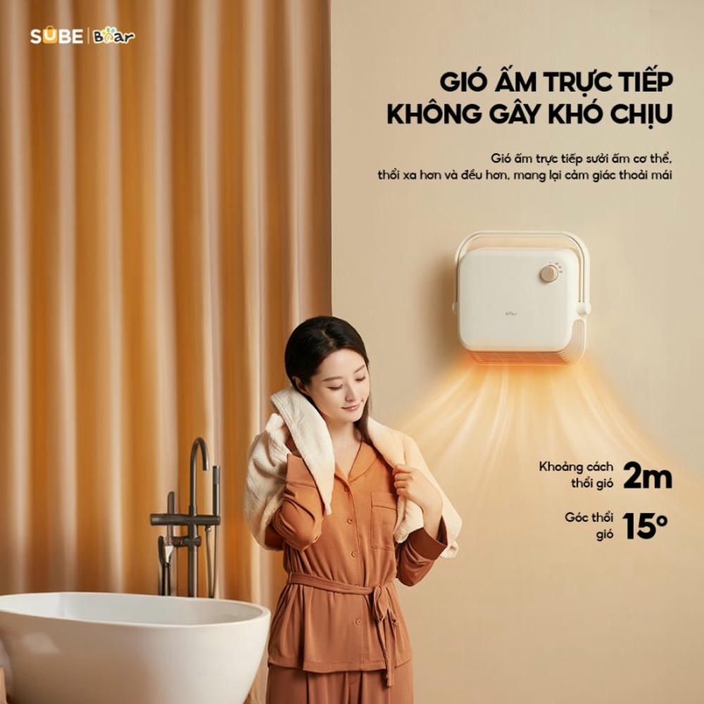 Máy sưởi Bear SH-4H20X Kem