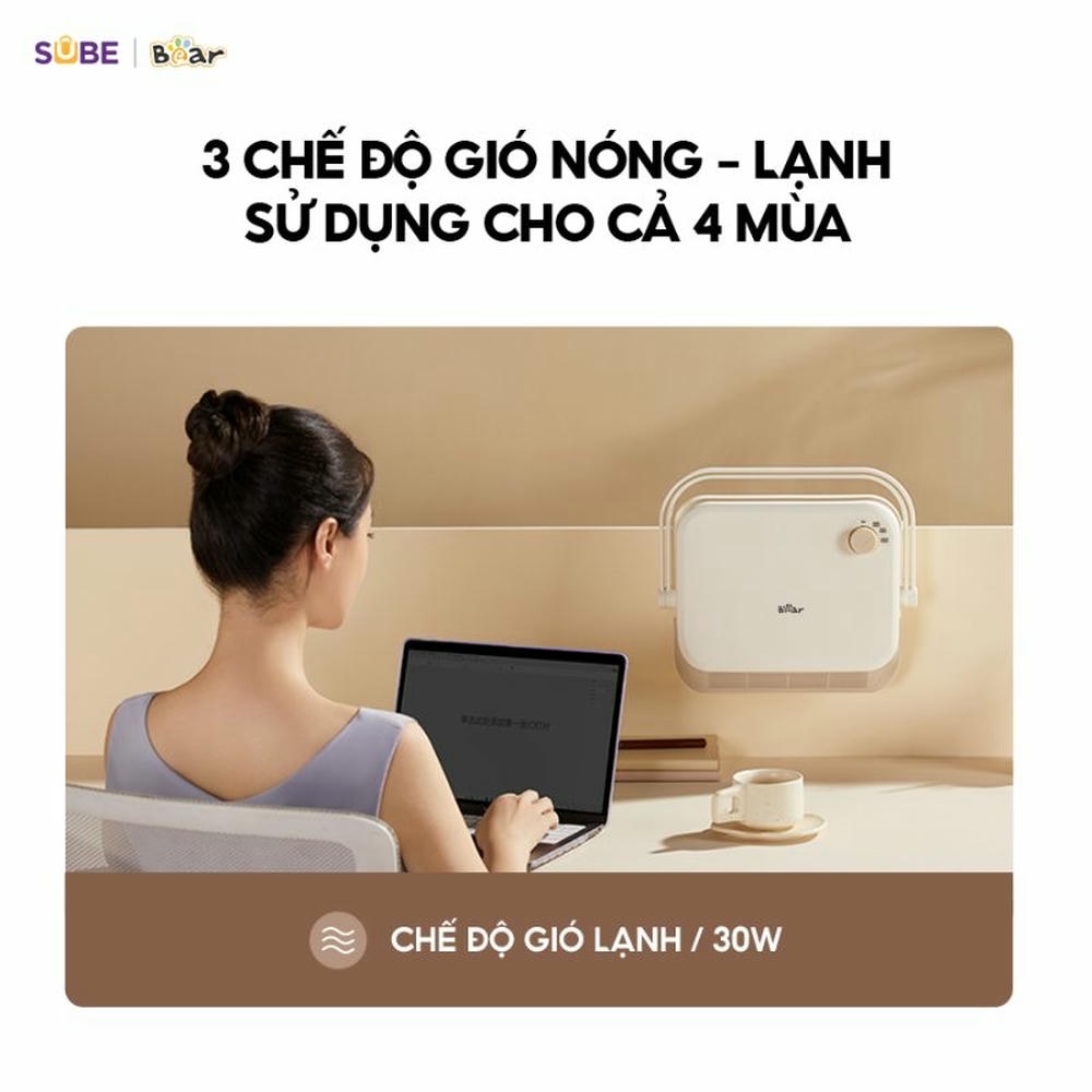 Máy sưởi Bear SH-4H20X Kem