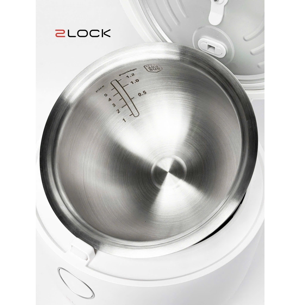 Nồi cơm điện tử lòng inox 2Lock Korea RC25 -3009W 1.2L