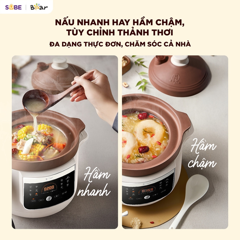 Nồi nấu chậm tử sa 3L Bear ESP-305LP