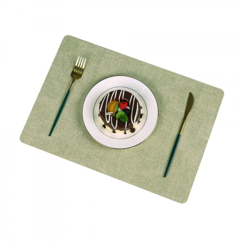 Tấm lót bàn ăn 30x45cm bằng da 2 mặt