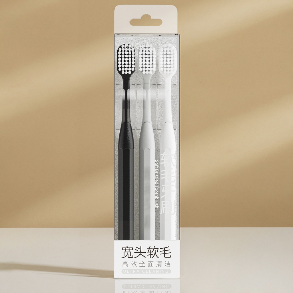 Bộ 3 bàn chải đánh răng lông mềm cao cấp 9021
