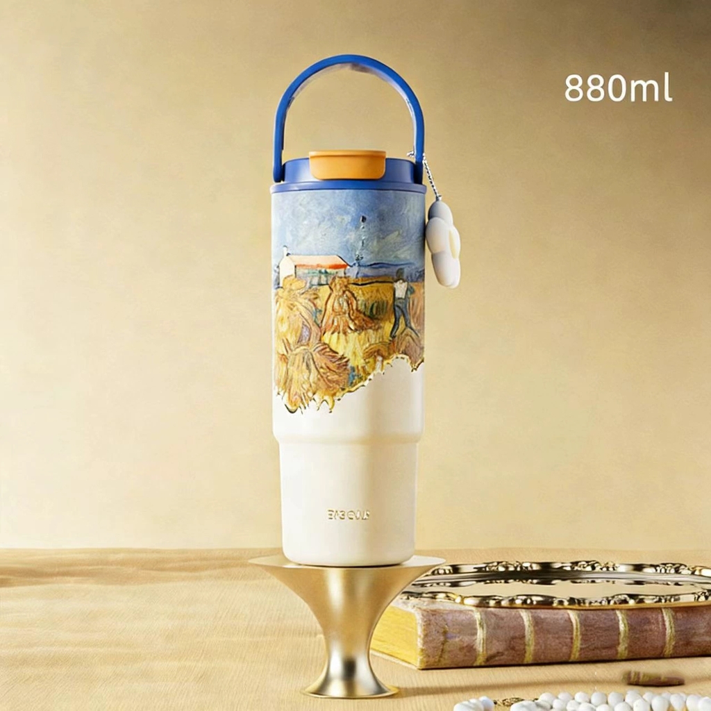 Bình giữ nhiệt Bigcar inox 316 phủ gốm 880ml