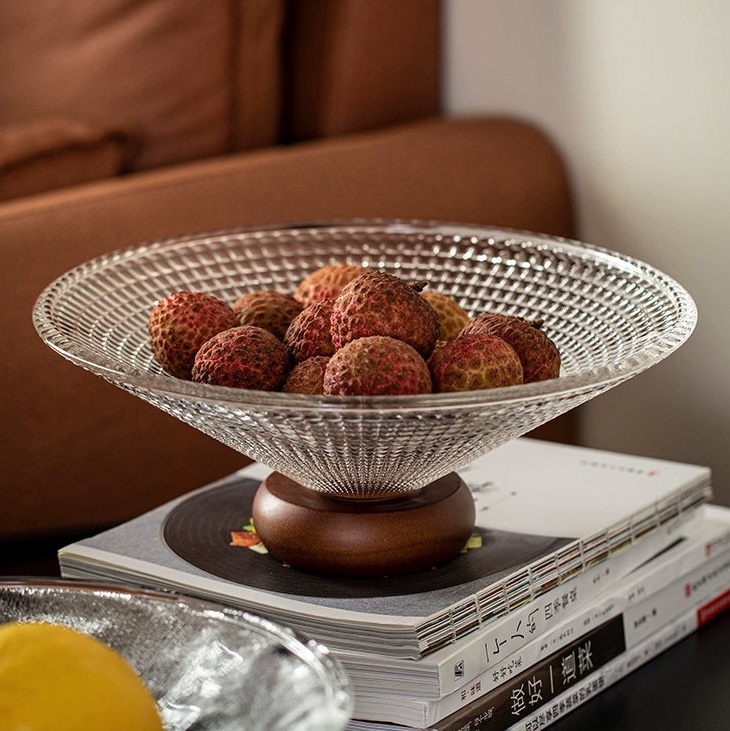 Đĩa thủy tinh đựng trái cây