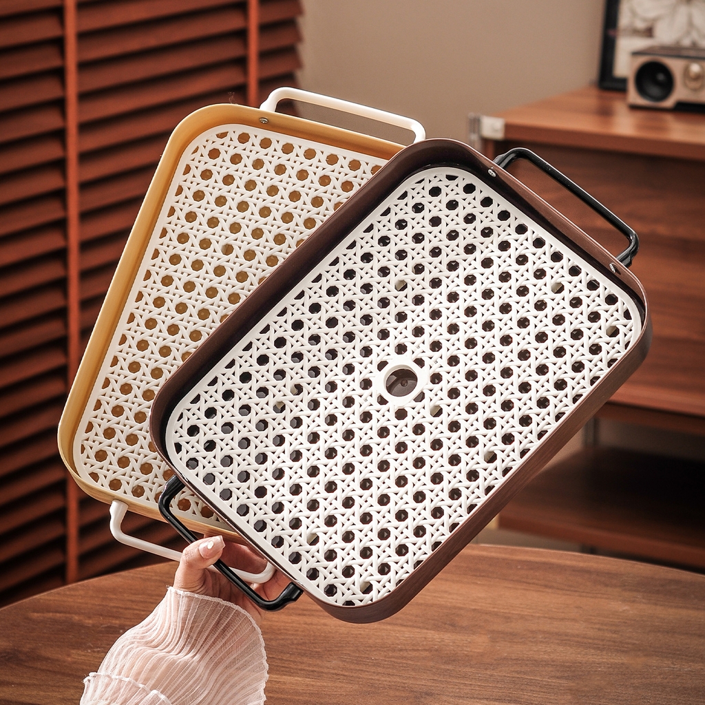 Khay cốc 2 lớp 25*39cm