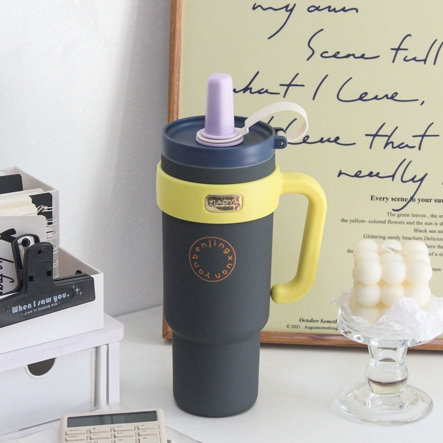 Cốc giữ nhiệt có tay cầm inox 316 phủ gốm YZ-588-13 1000ml