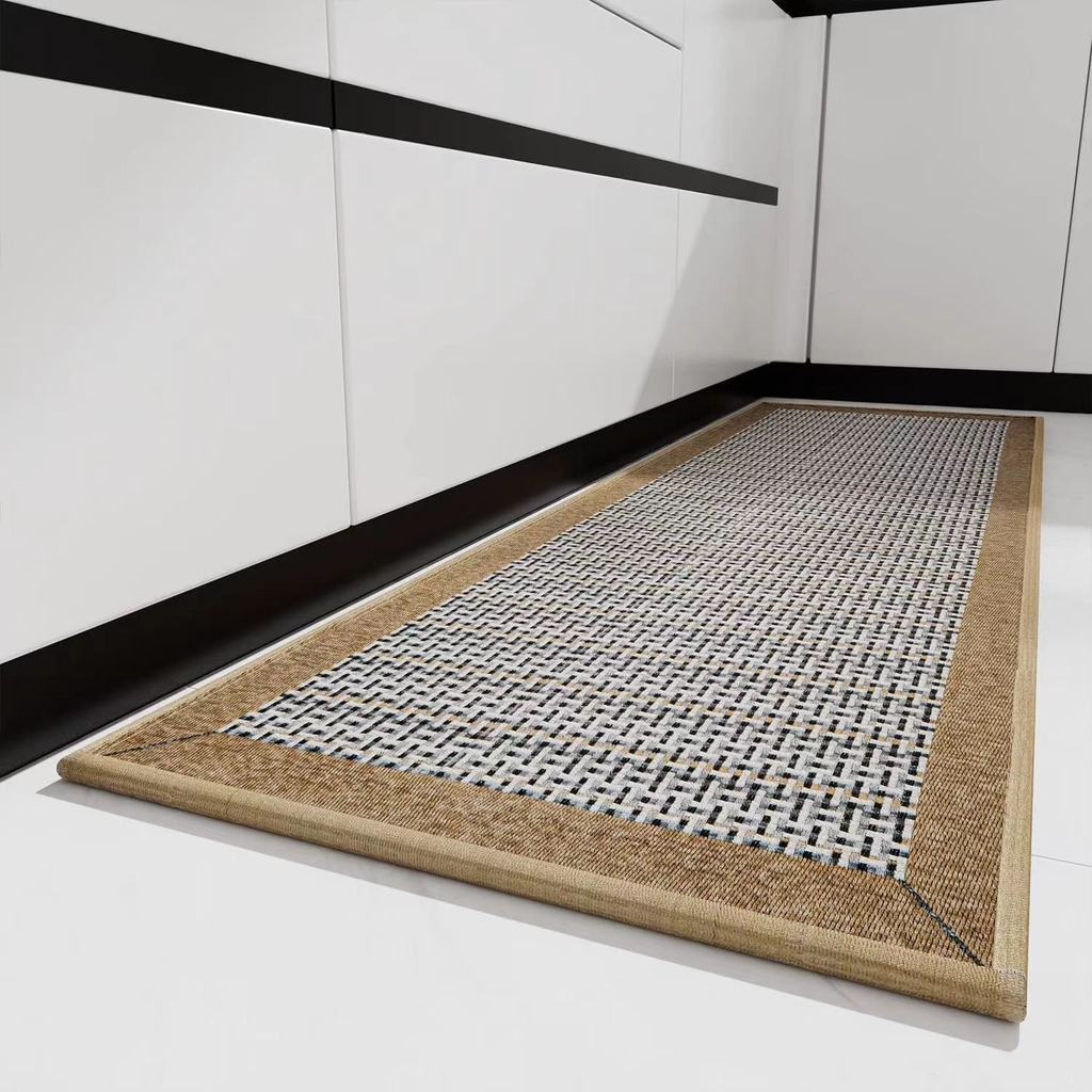Thảm bếp cao cấp 2 lớp 50*180cm 1324.9 tấm dài - Nâu nhạt