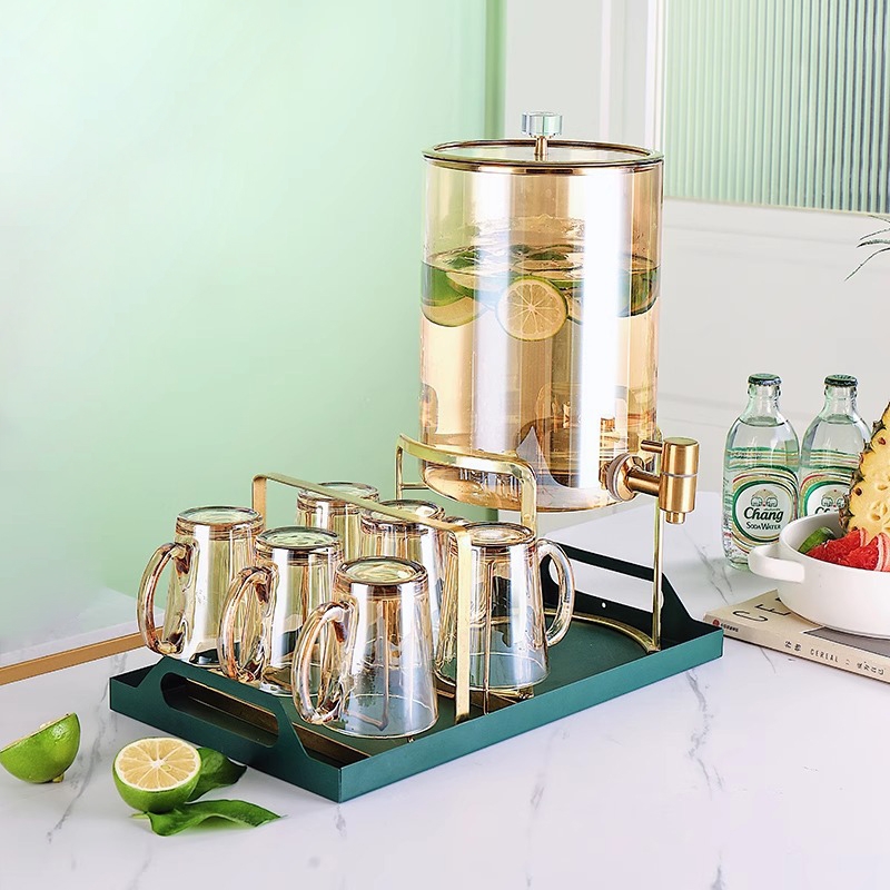 Bộ cốc bình thuỷ tinh 3,5L kèm khay GNS-B0246