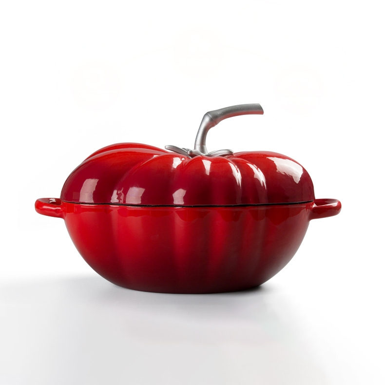 Nồi gang cà chua phủ men gốm 26cm