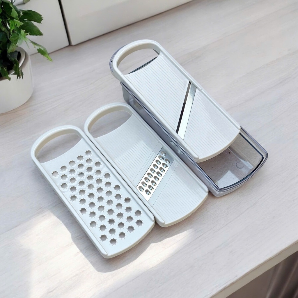 Set dụng cụ nạo sợi cắt lát hoa quả đa năng kèm hộp đựng Shimomura
